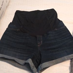 Maternity jean shorts